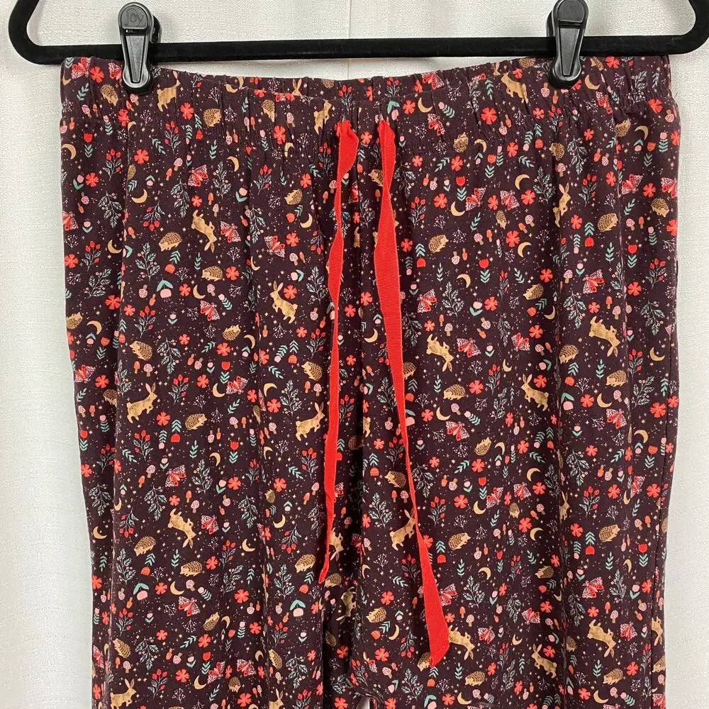 Lands End Brown Woodland Creatures Sleep Pants Sz.S
